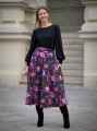 Kolorowa bawełniana spódnica MIDI w kwiaty - OKEE (60).jpg