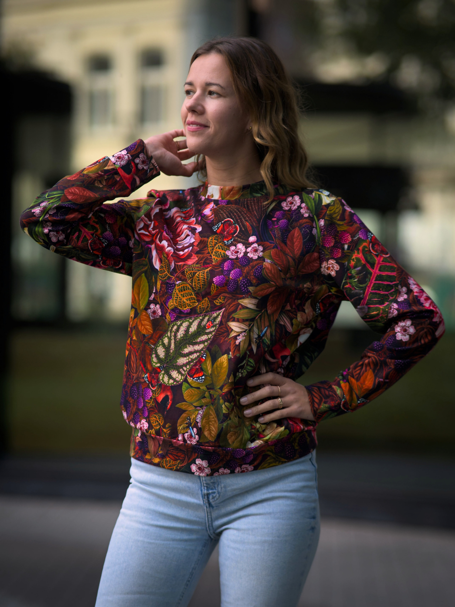 Bluza Basic - Burgundowy gaj